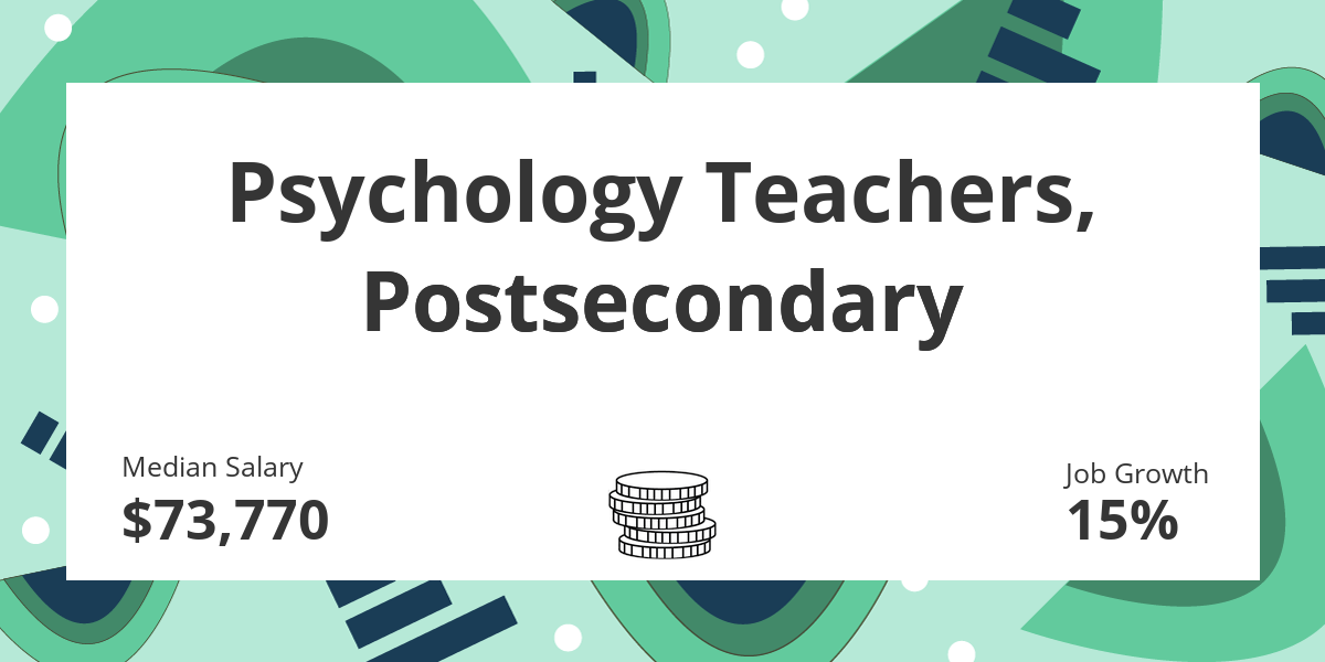 Psychology Teachers, Postsecondary Salary, Education, and Job Growth