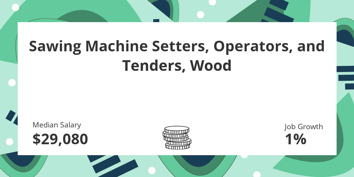 Sawing Machine Setters, Operators, and Tenders, Wood Salary, Education